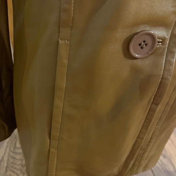 Vintage Excelled Collection Cognac 100% Leather Coat size XS - Picture 6 of 10